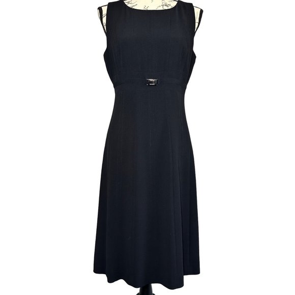 Tahari by Arthur S. Levine | Black Sleeveless Fit & Flair Dress | Size 6 - Picture 1 of 11